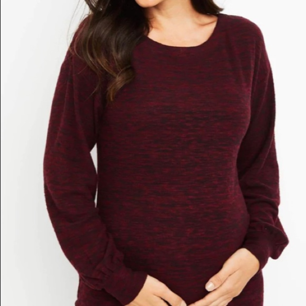 A Pea in a Pod - Spacedye Hacci Maternity Top